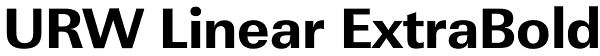 URW Linear ExtraBold Font