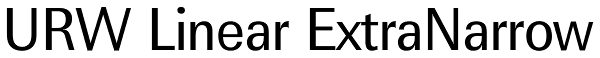 URW Linear ExtraNarrow Font