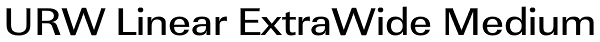 URW Linear ExtraWide Medium Font