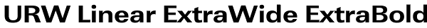 URW Linear ExtraWide ExtraBold Font