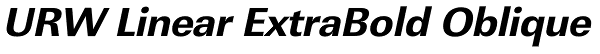 URW Linear ExtraBold Oblique Font