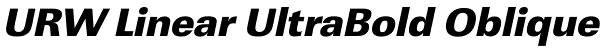 URW Linear UltraBold Oblique Font