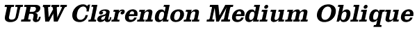 URW Clarendon Medium Oblique Font