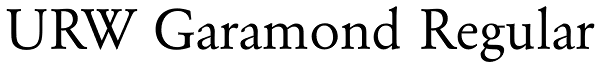 URW Garamond Regular Font