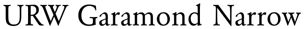 URW Garamond Narrow Font