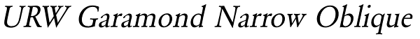 URW Garamond Narrow Oblique Font