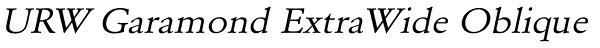 URW Garamond ExtraWide Oblique Font