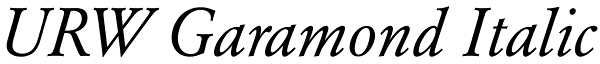 URW Garamond Italic Font