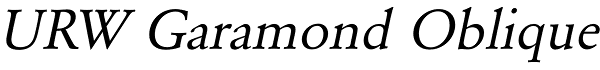 URW Garamond Oblique Font