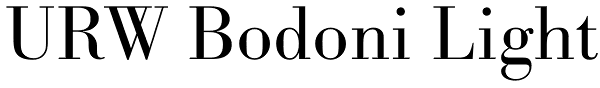 URW Bodoni Light Font