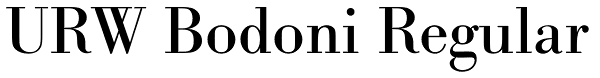 URW Bodoni Regular Font