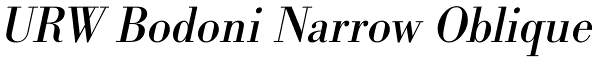 URW Bodoni Narrow Oblique Font