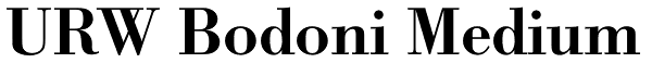 URW Bodoni Medium Font