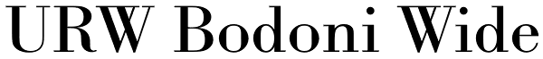 URW Bodoni Wide Font