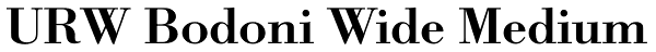 URW Bodoni Wide Medium Font