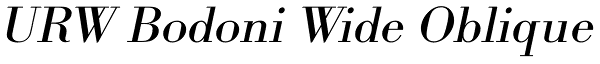 URW Bodoni Wide Oblique Font