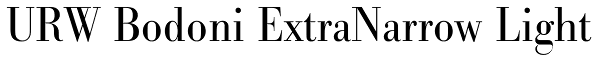 URW Bodoni ExtraNarrow Light Font