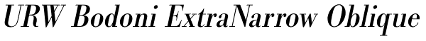 URW Bodoni ExtraNarrow Oblique Font