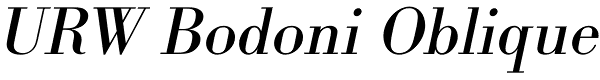 URW Bodoni Oblique Font