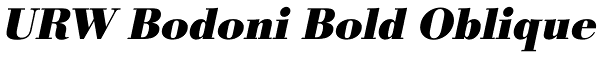 URW Bodoni Bold Oblique Font