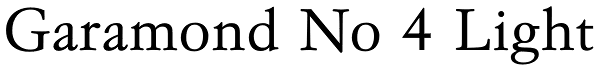 Garamond No 4 Light Font