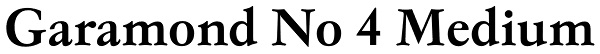 Garamond No 4 Medium Font