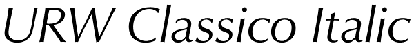 URW Classico Italic Font