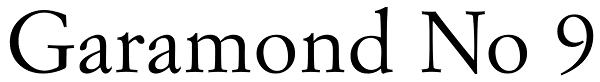 Garamond No 9 Font