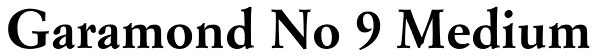 Garamond No 9 Medium Font