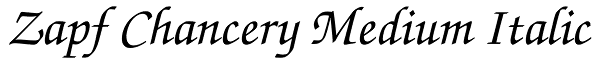 Zapf Chancery Medium Italic Font