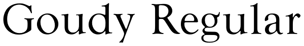 Goudy Regular Font