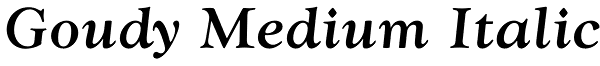 Goudy Medium Italic Font