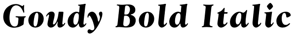 Goudy Bold Italic Font