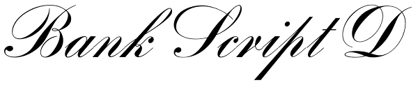 Bank Script D Font