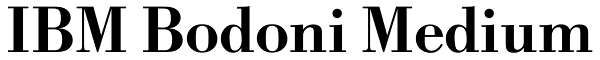 IBM Bodoni Medium Font