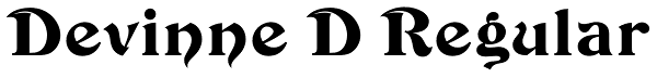 Devinne D Regular Font