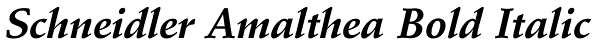 Schneidler Amalthea Bold Italic Font