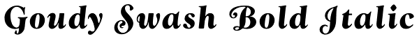 Goudy Swash Bold Italic Font