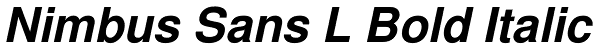 Nimbus Sans L Bold Italic Font