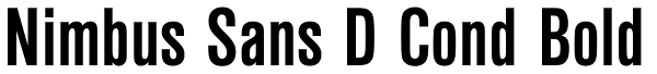 Nimbus Sans D Cond Bold Font