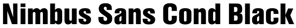 Nimbus Sans Cond Black Font