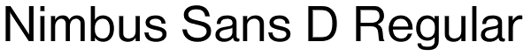 Nimbus Sans D Regular Font