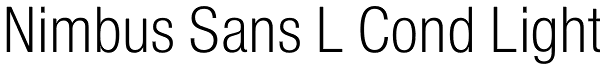 Nimbus Sans L Cond Light Font