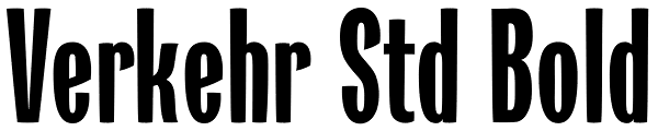 Verkehr Std Bold Font