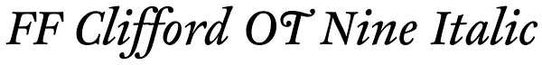 FF Clifford OT Nine Italic Font