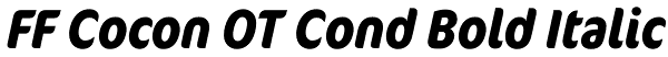 FF Cocon OT Cond Bold Italic Font