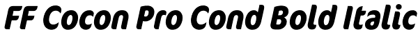 FF Cocon Pro Cond Bold Italic Font