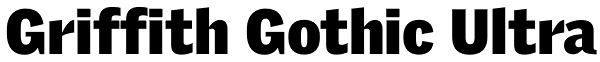 Griffith Gothic Ultra Font