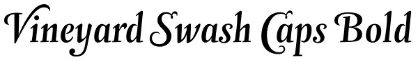 Vineyard Swash Caps Bold Font