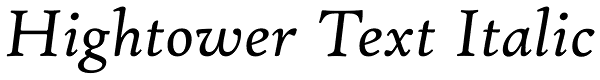 Hightower Text Italic Font